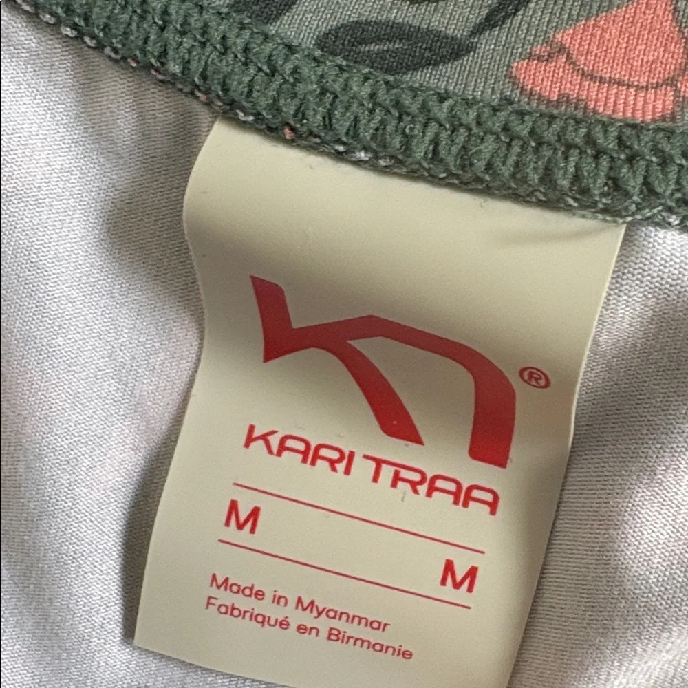 Kari Traa Floral Fryd Baselayer Top & Leggings Pink Green lightweight base layer - Picture 4 of 11